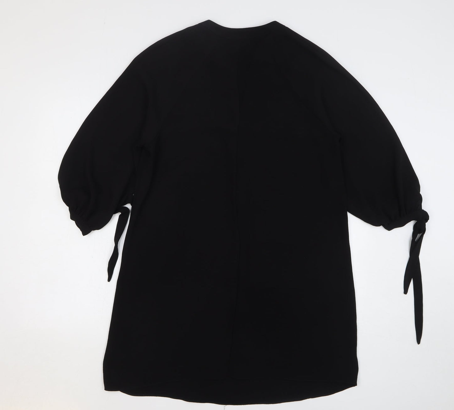 Primark Womens Black Polyester Shift Size 12 V-Neck Pullover
