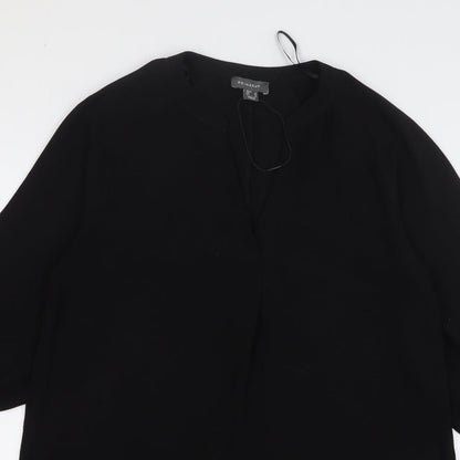 Primark Womens Black Polyester Shift Size 12 V-Neck Pullover