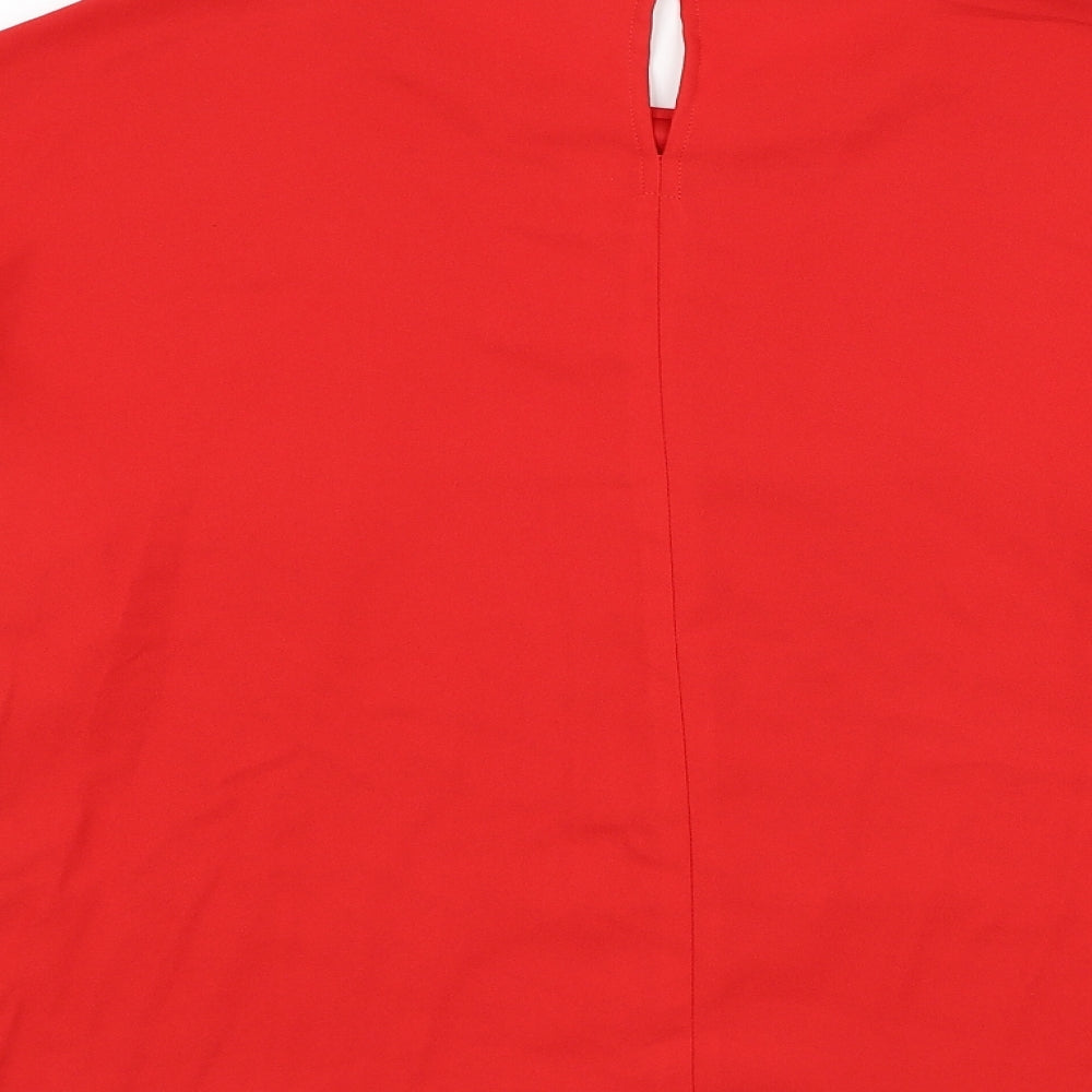 Womens UK Size 12 Peacocks Red Basic Blouse