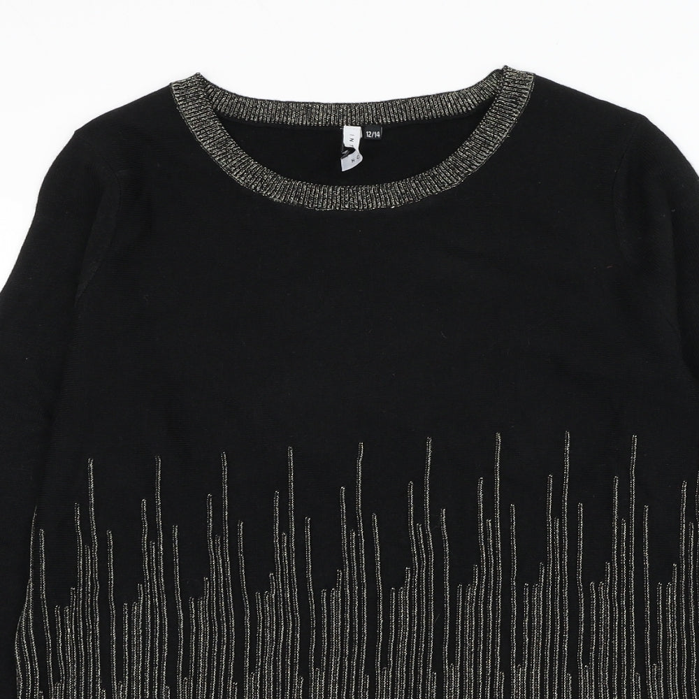 Womens UK Size 12 Intuition Black Pullover Jumper