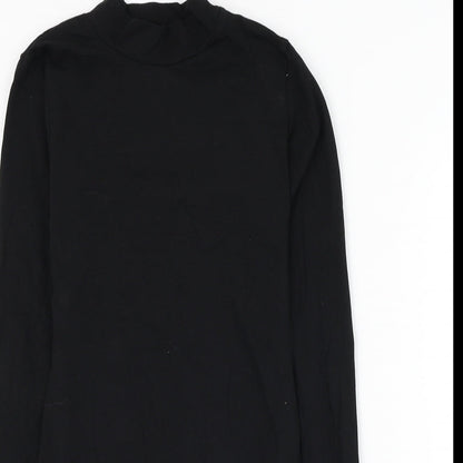 Primark Womens Black Cotton Bodysuit One-Piece Size 6 Snap