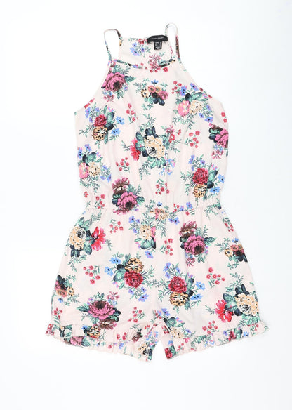 Atmosphere Womens Pink Floral Polyester Playsuit One-Piece Size 10 Pullover