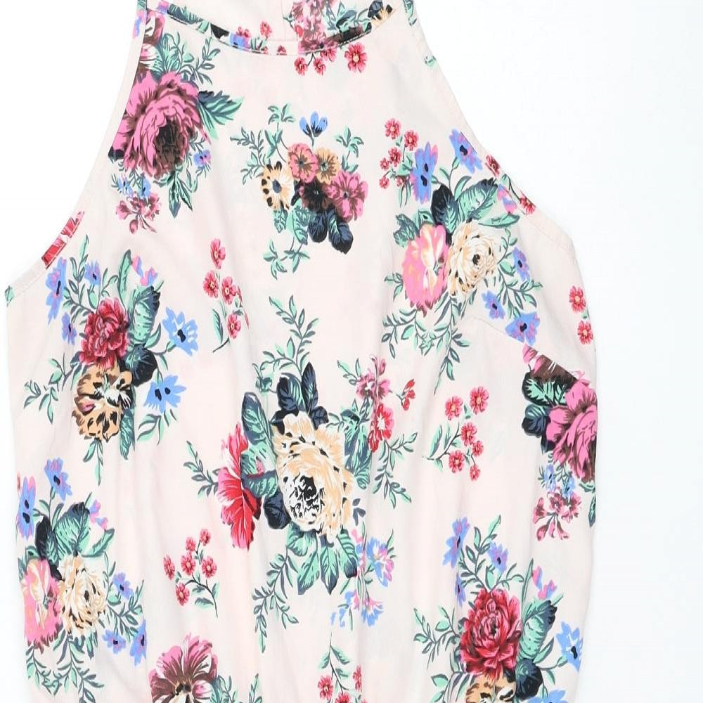 Atmosphere Womens Pink Floral Polyester Playsuit One-Piece Size 10 Pullover
