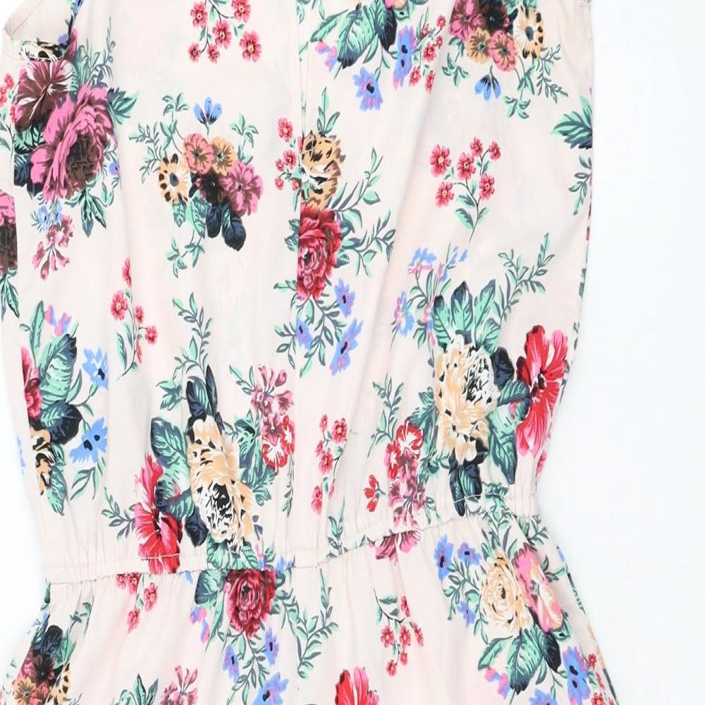 Atmosphere Womens Pink Floral Polyester Playsuit One-Piece Size 10 Pullover