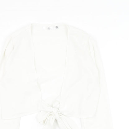 Womens UK Size 8 Missguided White Basic Blouse