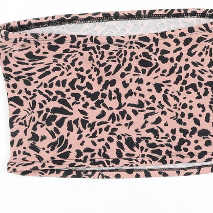 Womens UK Size S New Look Pink Cropped Tank