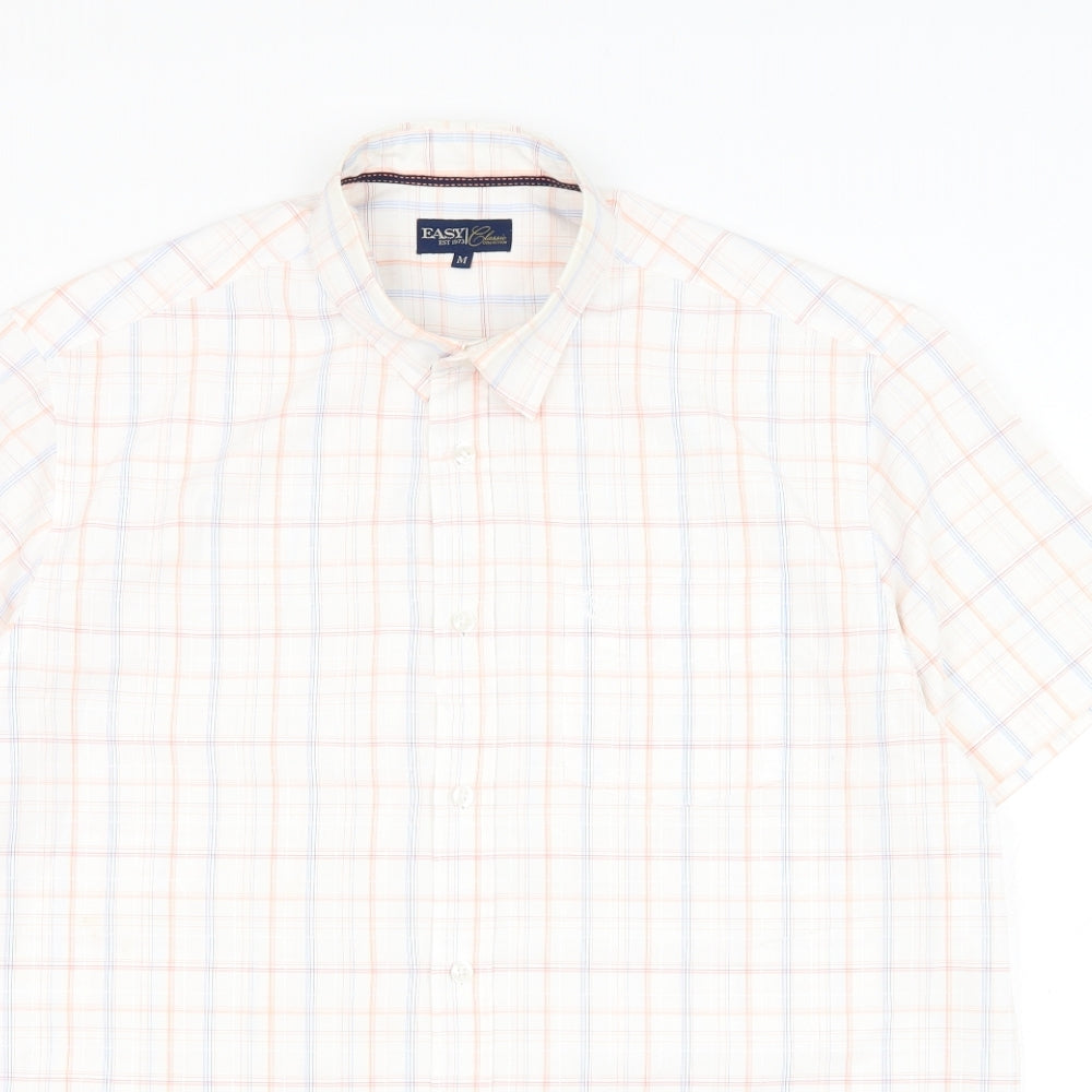 Mens UK Size M Matalan White  Button-Up Short Sleeve Casual Shirt