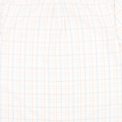 Mens UK Size M Matalan White  Button-Up Short Sleeve Casual Shirt