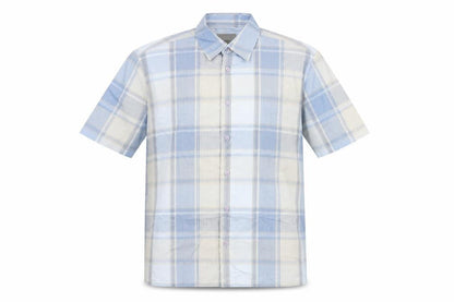 Mens UK Size M Ciro Citterio Blue  Button-Up Short Sleeve Casual Shirt