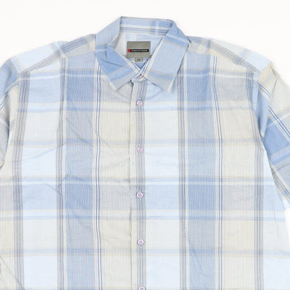 Mens UK Size M Ciro Citterio Blue  Button-Up Short Sleeve Casual Shirt