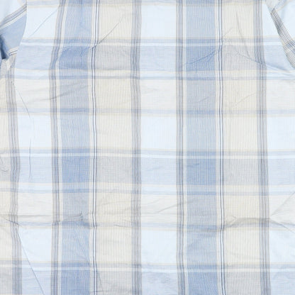 Mens UK Size M Ciro Citterio Blue  Button-Up Short Sleeve Casual Shirt