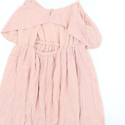 Womens UK Size 8 Topshop Pink Basic Blouse