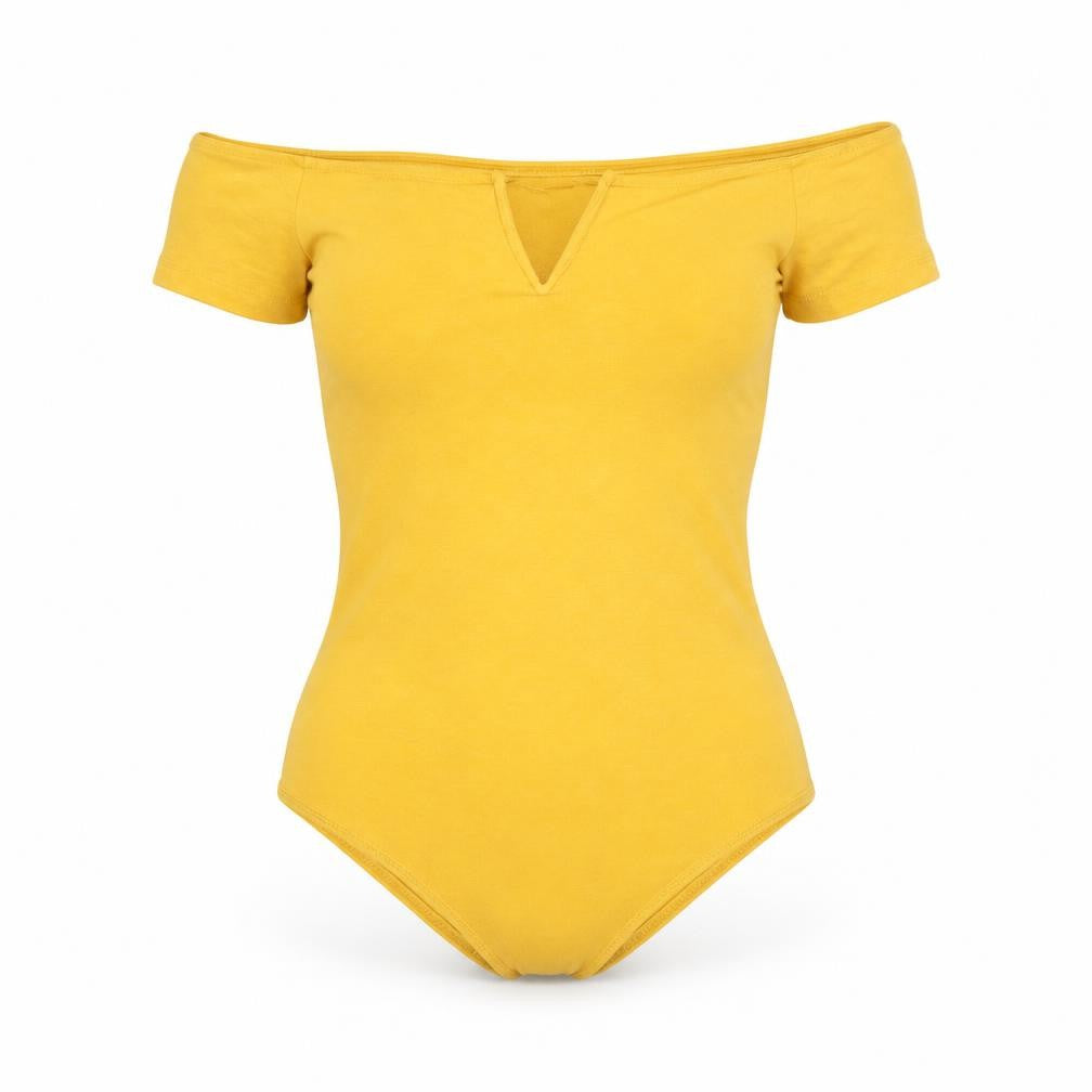 Womens UK Size 8 Primark One-Piece Yellow Bodysuit