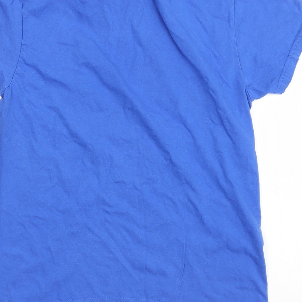 JHK Boys Blue Cotton Basic T-Shirt Size XS Round Neck Pullover - Fortnite