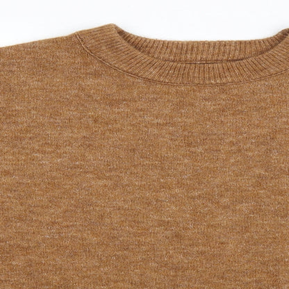 Asos Design Womens Orange Round Neck Acrylic Pullover Jumper Size 12