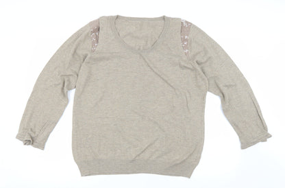Womens UK Size 20 Dorothy Perkins Brown Pullover Jumper