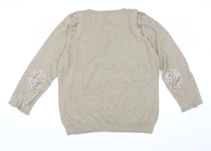 Womens UK Size 20 Dorothy Perkins Brown Pullover Jumper