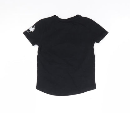 River Island Boys Black 100% Cotton Basic T-Shirt Size 2-3 Years Crew Neck Pullover - Batman