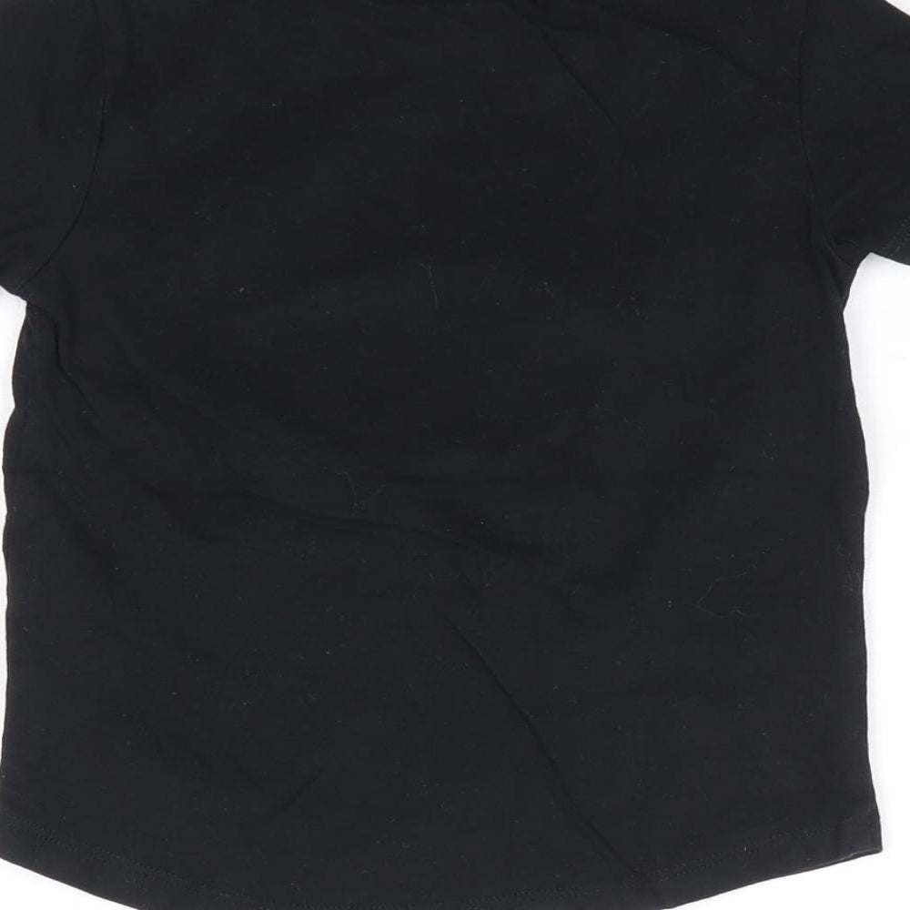 River Island Boys Black 100% Cotton Basic T-Shirt Size 2-3 Years Crew Neck Pullover - Batman