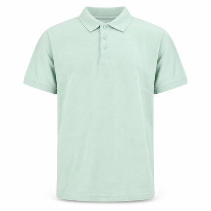 Alexandra Mens Green Polyester Polo Size S Collared Button