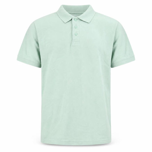 Alexandra Mens Green Polyester Polo Size S Collared Button