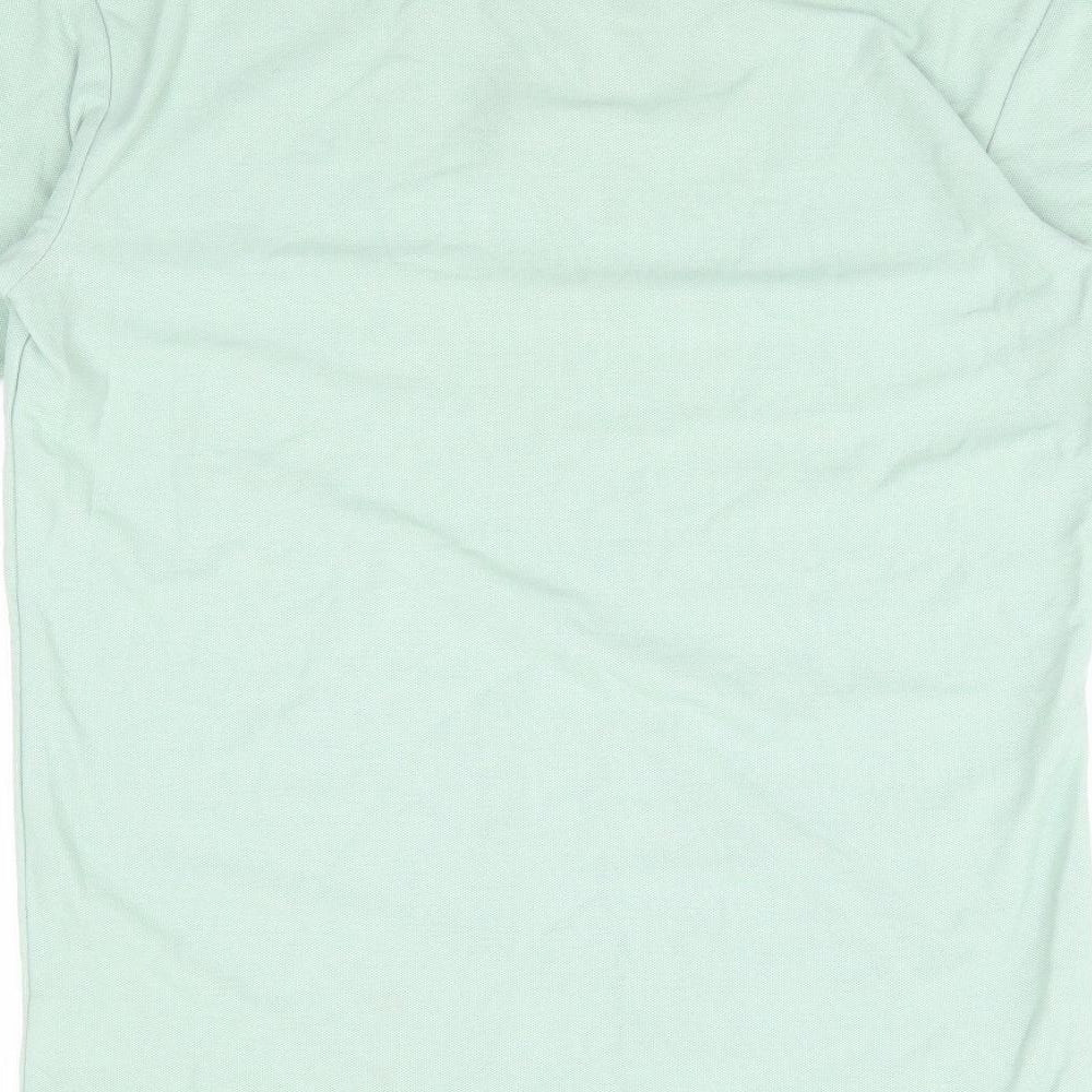 Alexandra Mens Green Polyester Polo Size S Collared Button