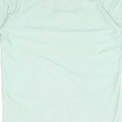 Alexandra Mens Green Polyester Polo Size S Collared Button