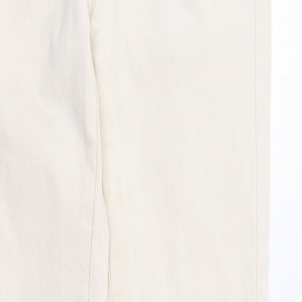 Womens UK Size 8 Stradavarius Regular Fit Skinny Ivory Jeans