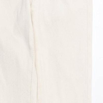 Womens UK Size 8 Stradavarius Regular Fit Skinny Ivory Jeans