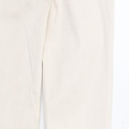 Womens UK Size 8 Stradavarius Regular Fit Skinny Ivory Jeans