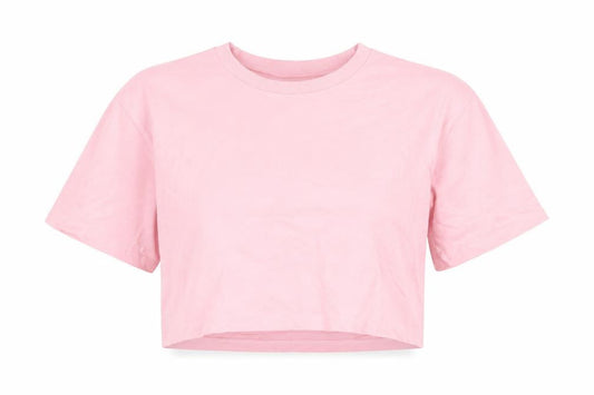 Womens UK Size XS Dunnes Stores Pink Cropped T-Shirt