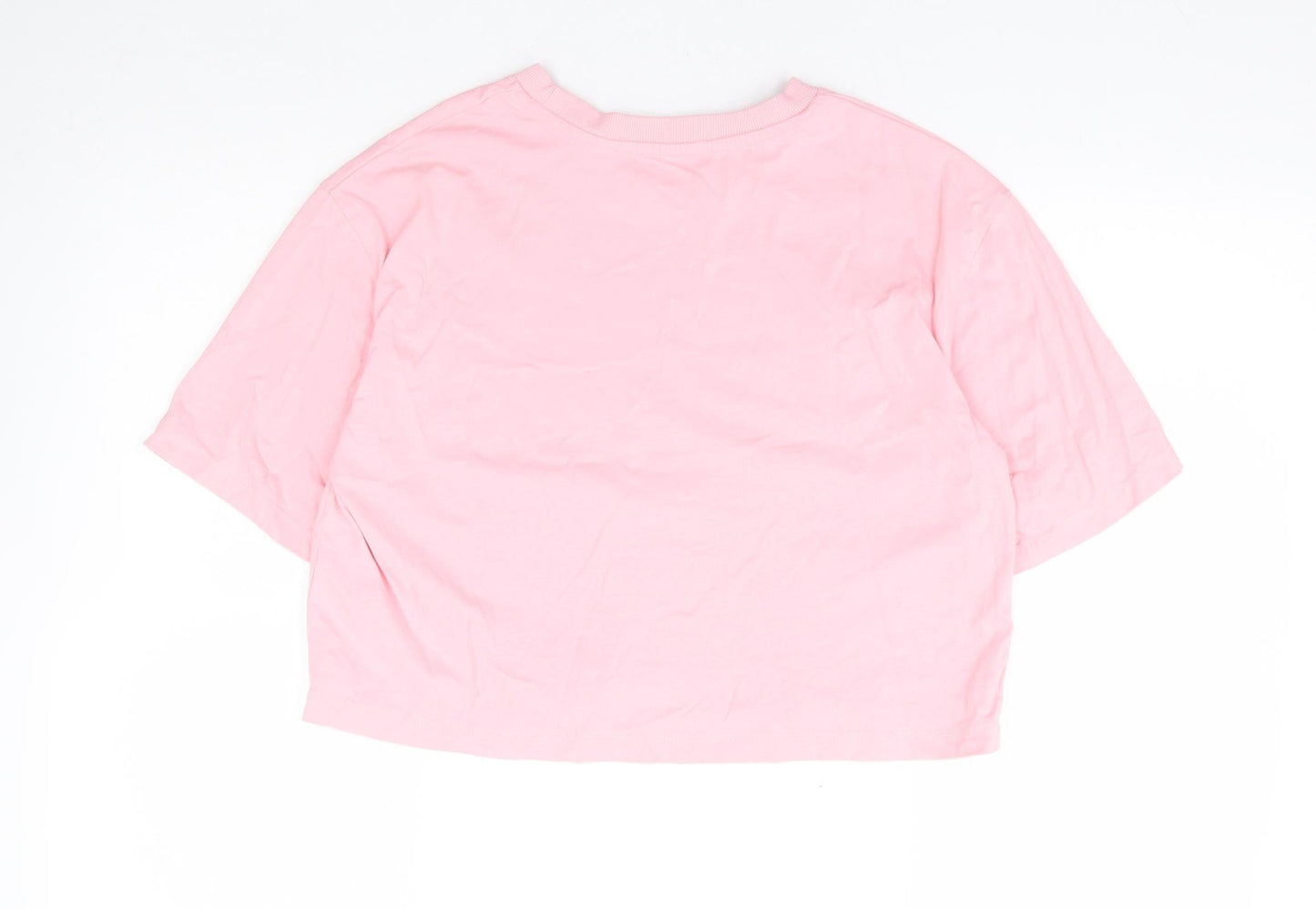 Womens UK Size XS Dunnes Stores Pink Cropped T-Shirt