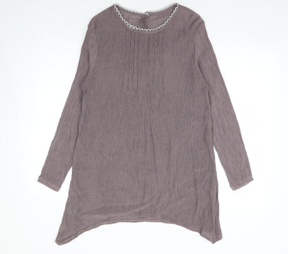 Womens UK Size S Preworn Purple Tunic Blouse