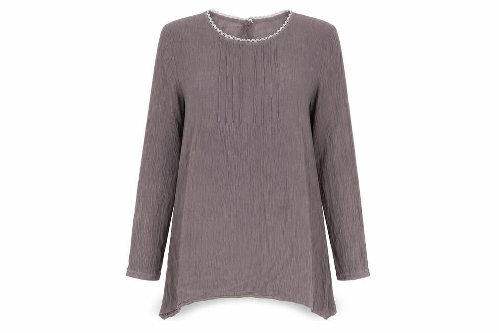 Womens UK Size S Preworn Purple Tunic Blouse