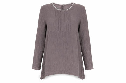 Womens UK Size S Preworn Purple Tunic Blouse