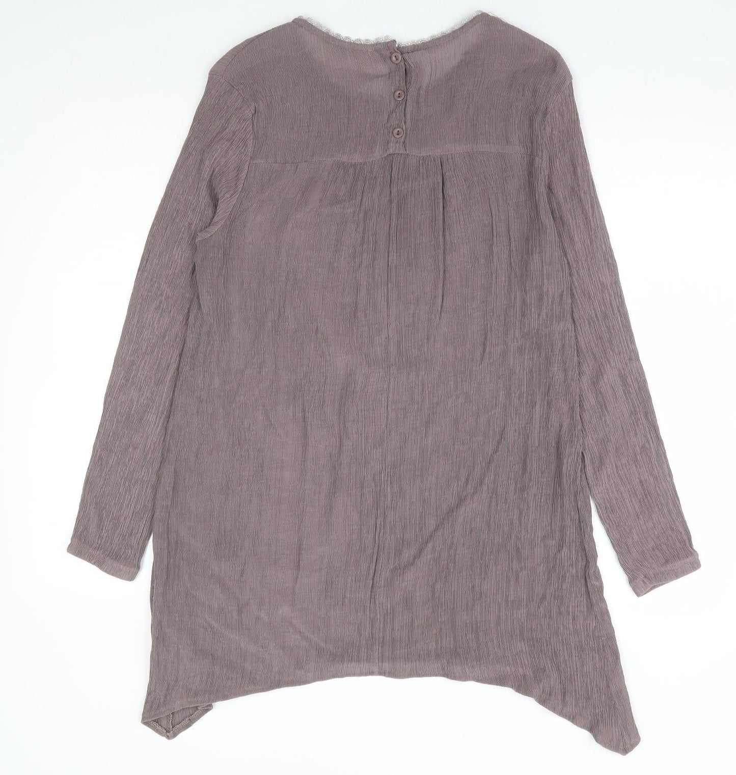 Womens UK Size S Preworn Purple Tunic Blouse