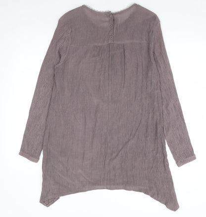 Womens UK Size S Preworn Purple Tunic Blouse