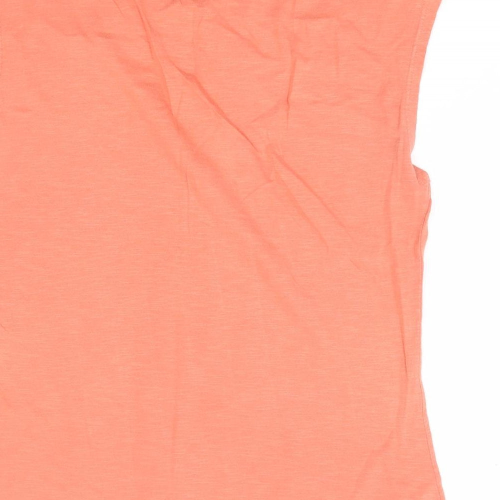 Womens UK Size M Preworn Orange Basic T-Shirt