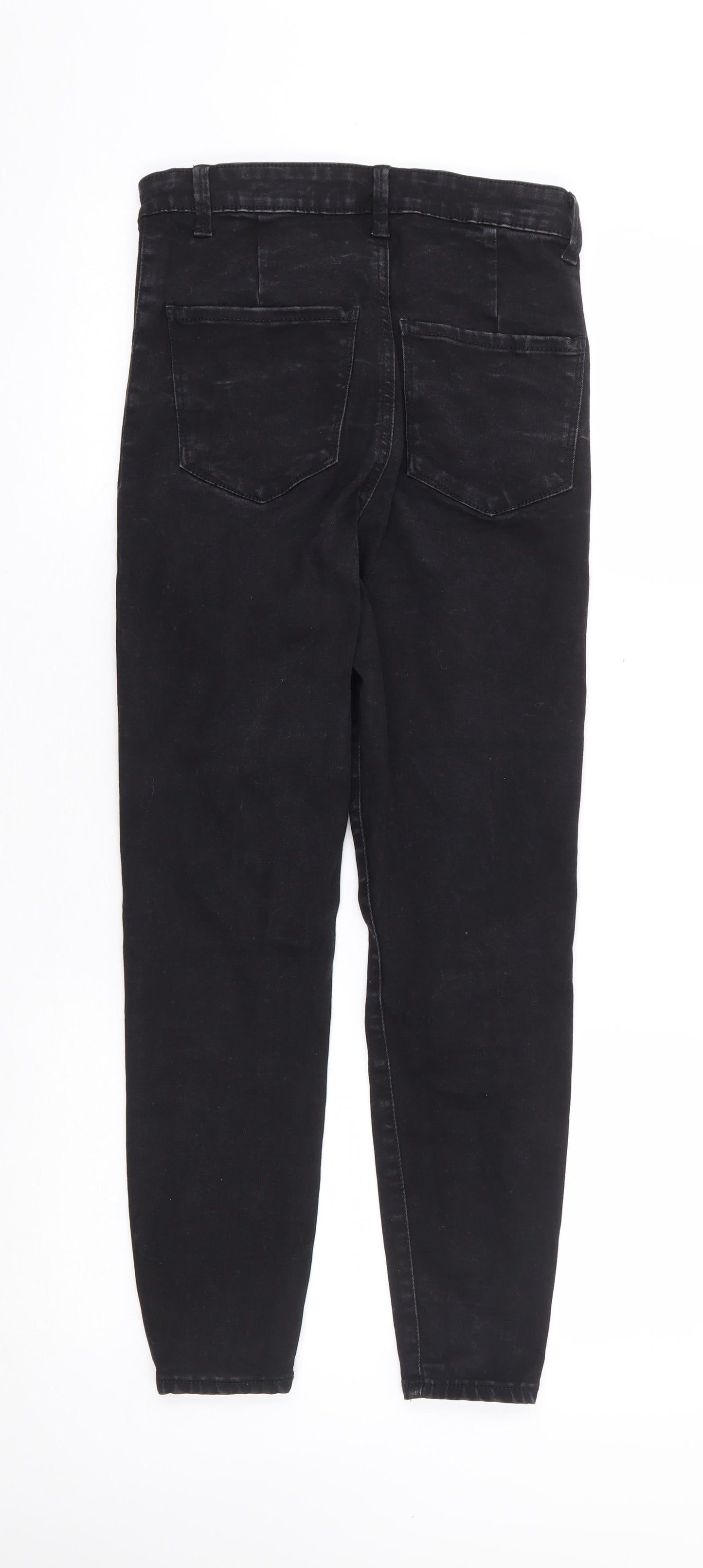 Primark Womens Black Cotton Skinny Jeans Size 10 L25 in Regular Zip