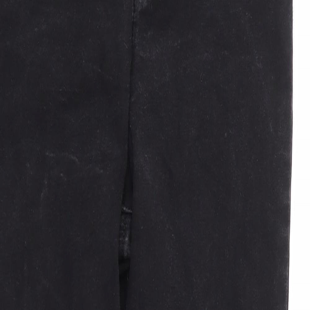 Primark Womens Black Cotton Skinny Jeans Size 10 L25 in Regular Zip
