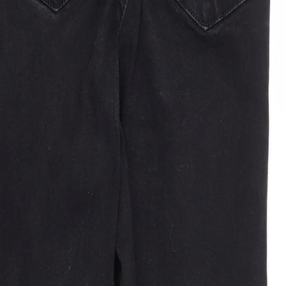 Primark Womens Black Cotton Skinny Jeans Size 10 L25 in Regular Zip