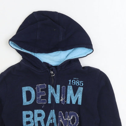 Losan Boys Blue Cotton Full Zip Hoodie Size 4 Years Zip - Denim Brand
