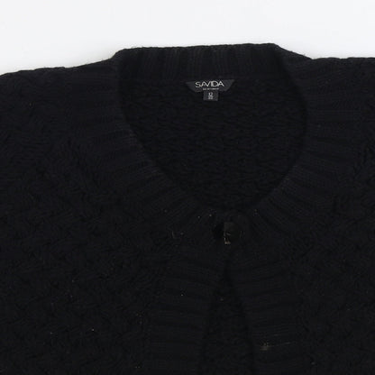 Womens UK Size 12 Savida Black Cardigan Jumper