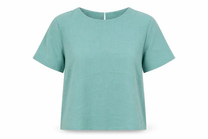 Womens UK Size 24 Preworn Green Basic Blouse