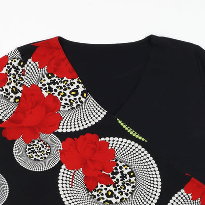 Womens UK Size M Preworn Black Basic Blouse