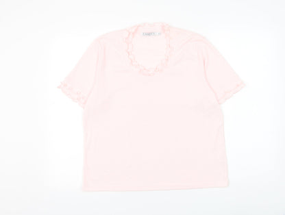 Womens UK Size 18 Emreco Pink Basic T-Shirt