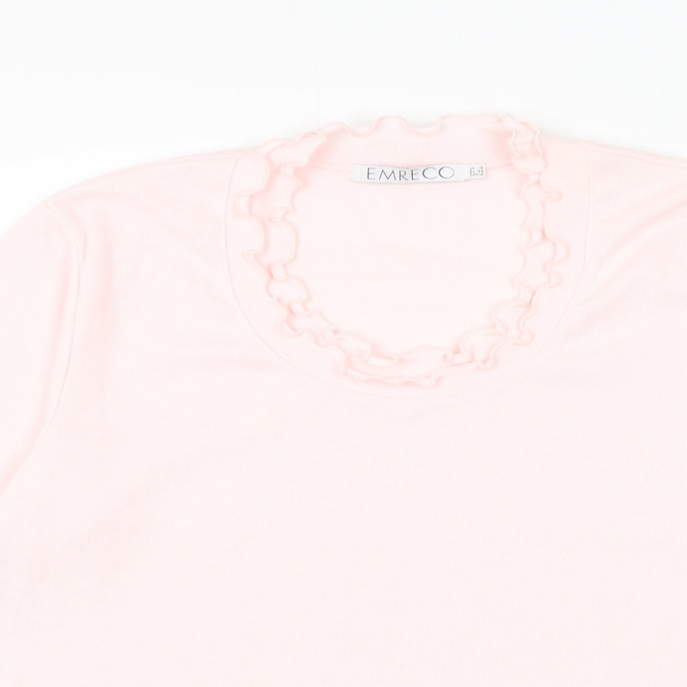 Womens UK Size 18 Emreco Pink Basic T-Shirt