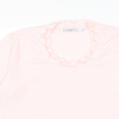 Womens UK Size 18 Emreco Pink Basic T-Shirt