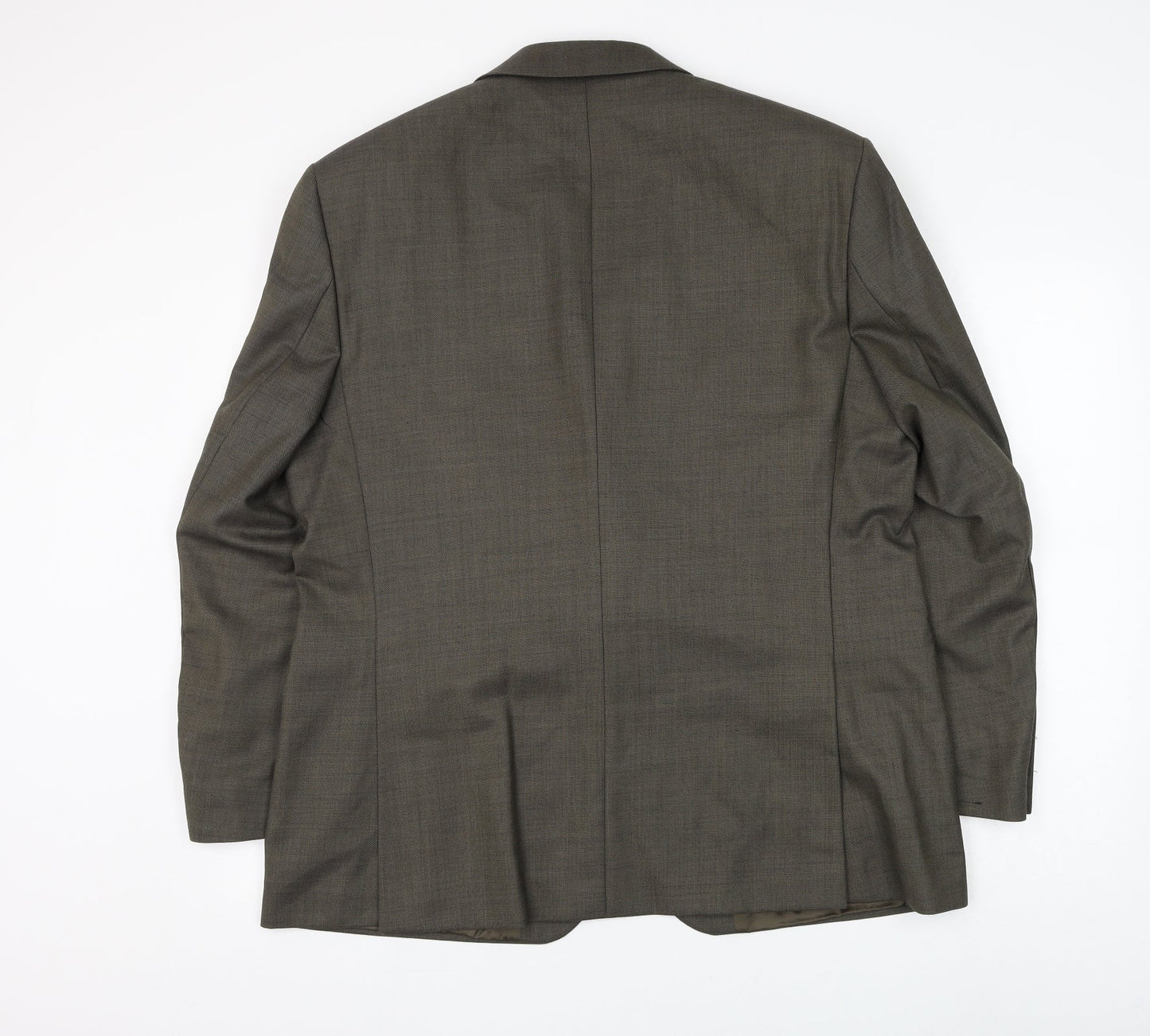 Mens UK Size 44 Pinstripe Regular Green Suit Jacket