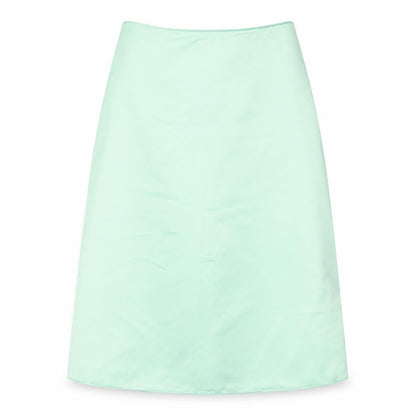 Preworn Womens Green Polyester A-Line Skirt Size 36 in Zip